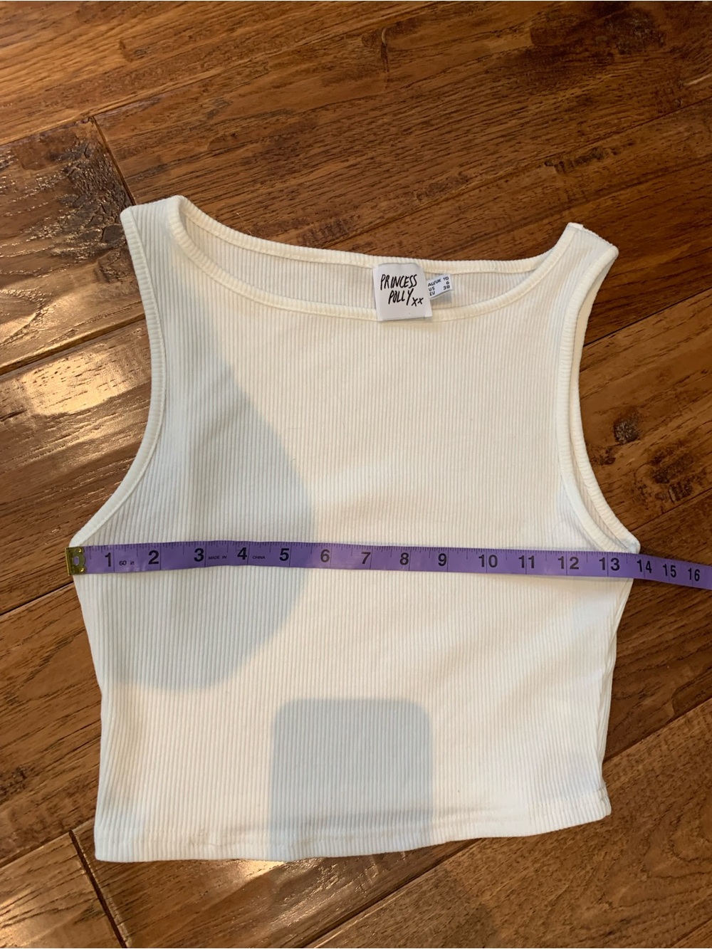 Princess Polly Cream Ribbed Tank Top - Picture 13 of 15